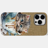 SCHATTIGE WATERVERF GRAY TABBY KITTEN IN CUP Case-Mate iPhone CASE (Achterkant (horizontaal))