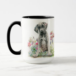 SCHATTIGE WATERVERF GREAT DANE PUPPY DOG MOK