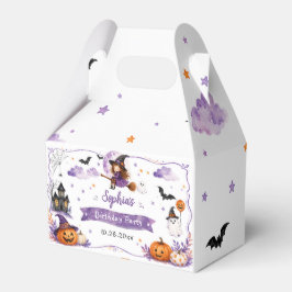 Schattige waterverf Halloween-verjaardag Bedankdoosjes