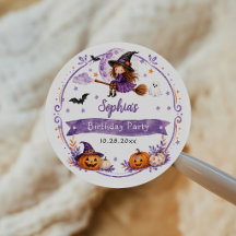 Schattige waterverf Halloween-verjaardag