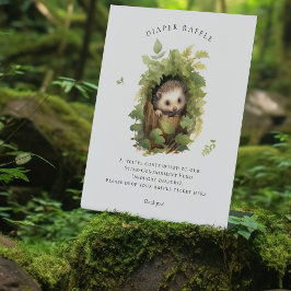 Schattige Waterverf Hedgehog Luier Raffle Teken Reclamebord Met Voetstuk