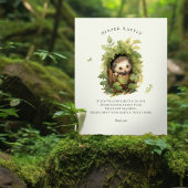 Schattige Waterverf Hedgehog Luier Raffle Teken Reclamebord Met Voetstuk