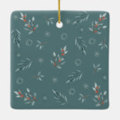 Schattige Waterverf Herten Baby Geboortestatistiek Keramisch Ornament (Achterkant)