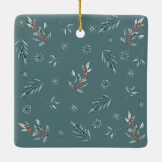 Schattige Waterverf Herten Baby Geboortestatistiek Keramisch Ornament (Achterkant)