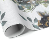 Schattige Waterverf Hond Cadeaupapier (Rol Hoek)