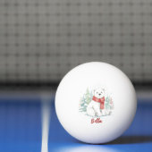 Schattige waterverf ijsbeer pingpongbal (Net)