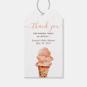 Schattige waterverf Ijsje Baby shower Bedankt Cadeaulabel