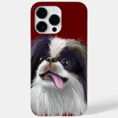 SCHATTIGE WATERVERF JAPANESE CHIN DOG Case-Mate iPhone CASE (Achterkant)