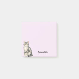 Schattige Waterverf Kat Meisjesachtige Trendy Aang Post-it® Notes