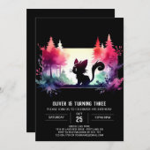 Schattige Waterverf kattenverjaardag Kaart (Voorkant / Achterkant)