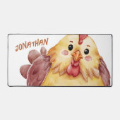 Schattige Waterverf kip Bureaumat (Voorkant)