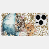 SCHATTIGE WATERVERF KITTENS IN CUTE CUPS Case-Mate iPhone CASE (Achterkant (horizontaal))