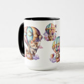 SCHATTIGE WATERVERF KITTENT IN HOT AIR BALLOONS MOK (Voorkant links)