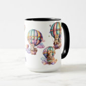 SCHATTIGE WATERVERF KITTENT IN HOT AIR BALLOONS MOK (Voorkant rechts)