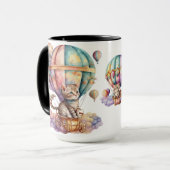 SCHATTIGE WATERVERF KITTENT IN HOT AIR BALLOONS MOK (Voorkant links)