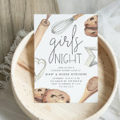 Schattige Waterverf Meiden Avond Uit Bakcursus Kaart