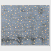 Schattige waterverf met gouden sterrenlavendel cadeaupapier (Vlak)