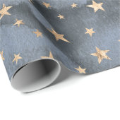 Schattige waterverf met gouden sterrenlavendel cadeaupapier (Rol Hoek)