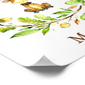 Schattige Waterverf Moose Nursery Art Poster (Hoek)