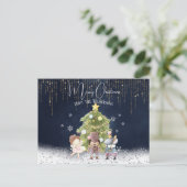 Schattige Waterverf Notenkraker Kerstmis Feestdagenkaart (Staand voorkant)