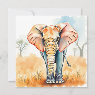 Schattige Waterverf olifant