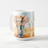 Schattige Waterverf olifant Koffiemok (Voorkant links)