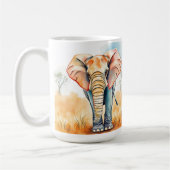 Schattige Waterverf olifant Koffiemok (Links)