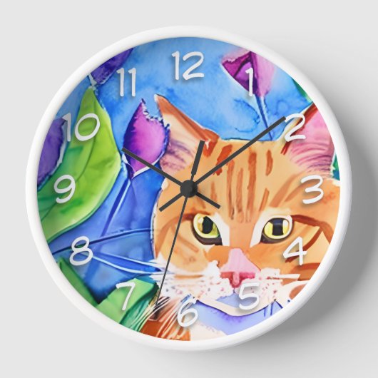 Schattige waterverf oranje kat (Voorkant)