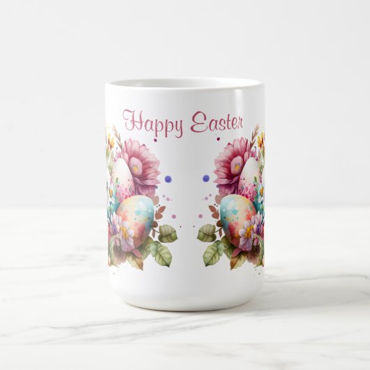 Schattige Waterverf paasbundel en tekst Koffiemok (Center)