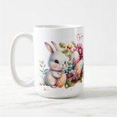 Schattige Waterverf paasbundel en tekst Koffiemok (Links)