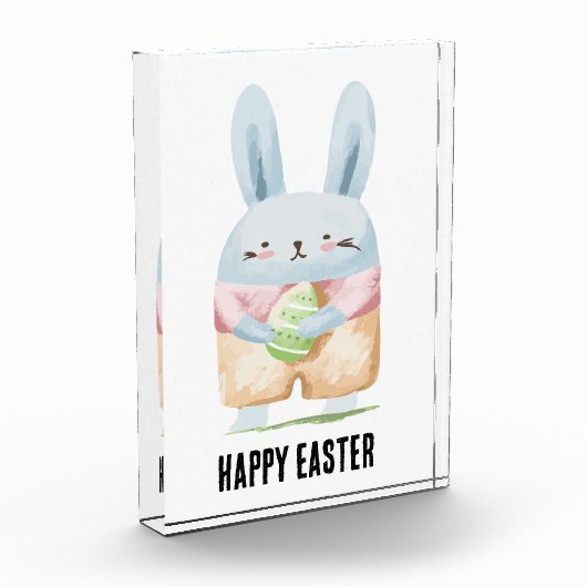 Schattige Waterverf paasbunny Fotoblokken (Links)