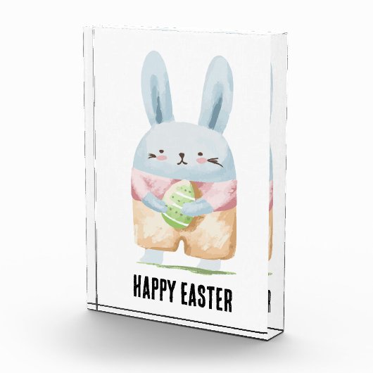 Schattige Waterverf paasbunny Fotoblokken (Rechts)