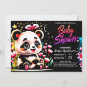 Schattige Waterverf Panda Haven Meisje Baby shower Kaart (Voorkant)