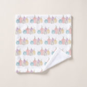 Schattige waterverf pastel pompoenen geven dank bad handdoek (Wasdoekje)