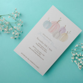 Schattige Waterverf Pastel Pompoenen Thanksgiving Kaart