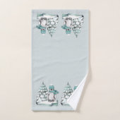 Schattige Waterverf Pinguïn Arctische Sneeuw Grove Bad Handdoek (Handdoek)