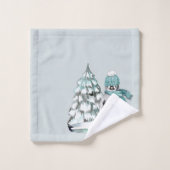 Schattige Waterverf Pinguïn Arctische Sneeuw Grove Bad Handdoek (Wasdoekje)