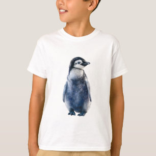 Schattige Waterverf Pinguïn Kuiken Kinderen T-shirt
