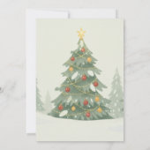 Schattige Waterverf Pinguïns Kerstbos Kaart (Achterkant)