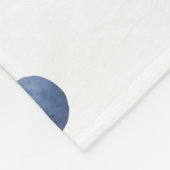 Schattige waterverf polka stippen l Blauw en wit Fleece Deken (Hoek)