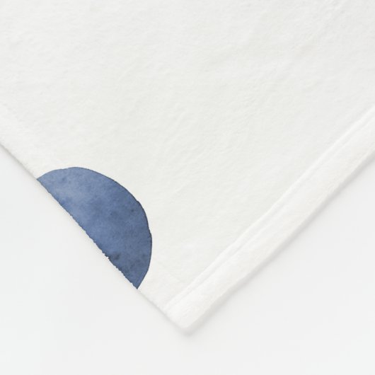 Schattige waterverf polka stippen l Blauw en wit Fleece Deken (Hoek)