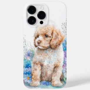 SCHATTIGE WATERVERF POODLE PUPPY DOG Case-Mate iPhone 14 PRO MAX HOESJE