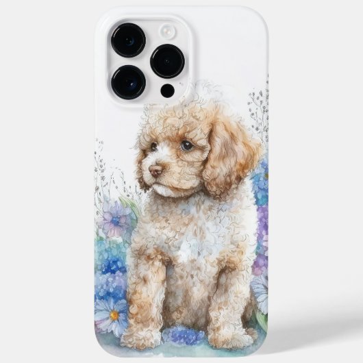 SCHATTIGE WATERVERF POODLE PUPPY DOG Case-Mate iPhone CASE (Achterkant)