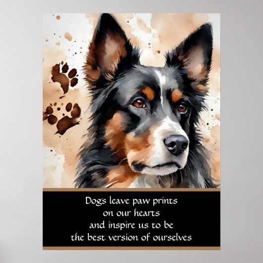 Schattige Waterverf Poster (Voorkant)