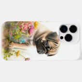 SCHATTIGE WATERVERF PUG PUPPY DOG Case-Mate iPhone CASE (Achterkant (horizontaal))
