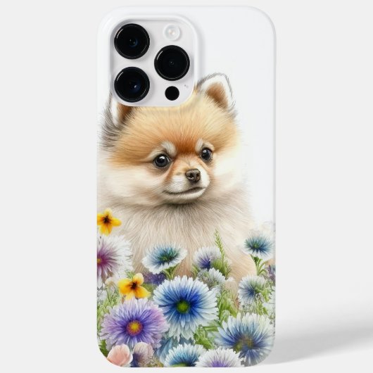 SCHATTIGE WATERVERF RED POMERANIAN PUPPY DOG Case-Mate iPhone CASE (Achterkant)