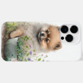 SCHATTIGE WATERVERF RED POMERANIAN PUPPY DOG Case-Mate iPhone CASE (Achterkant (horizontaal))