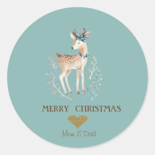 Schattige waterverf rendieren,Hart Ronde Sticker