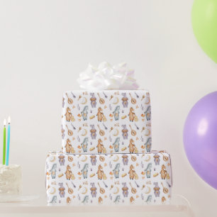 Schattige waterverf safari muzikale Afrikaanse die Cadeaupapier