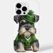 SCHATTIGE WATERVERF SCHNAUZER DOG VERDREVEN IN GRO